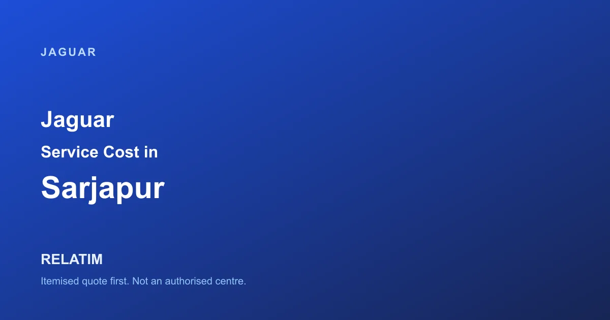 Jaguar Service Cost in Sarjapur, Bangalore